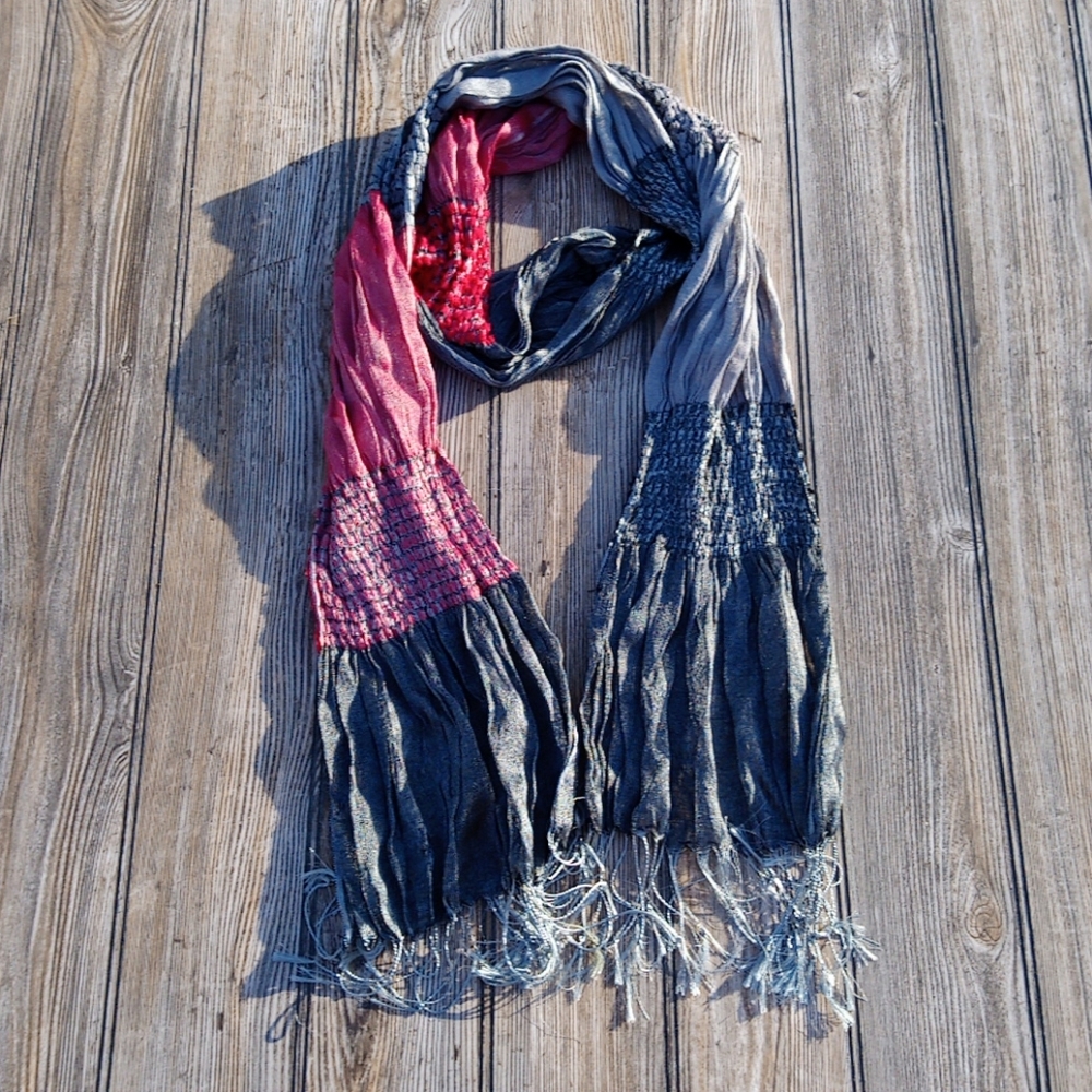 Lightweight Stretchy Fringe Scarf - Picture 2 of 8
